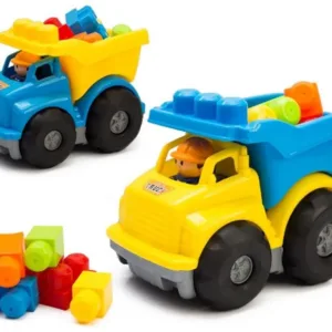 Žaislinis automobilis su 9 kaladėlėmis, įvairių raštų