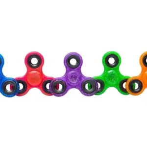 Blizgantis fidget spinneris, 7,5 cm, įvairių spalvų