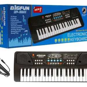 37 klavišų vaikiškas pianinas su mikrofonu