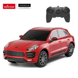 RASTAR Porsche Macan Turbo 1:24 raudonas nuotoliniu būdu valdomas automobilis