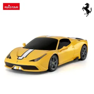 Ferrari 458 Speciale A nuotoliniu būdu valdomas automobilis, 1:24, Rastar 71900, geltonas