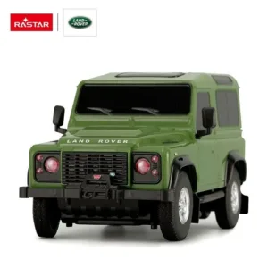 Žalias nuotoliniu būdu valdomas „Land Rover Defender“ automobilio modelis RASTAR 78500, 1:24