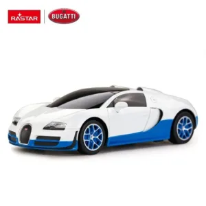 Baltas nuotoliniu būdu valdomas automobilio modelis „Bugatti Veyron Grand Sport“ Rastar 47000, 1:24 mastelis