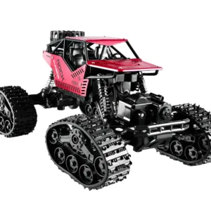 Nuotoliniu būdu valdomas 2 viename 4x4 automobilis su vikšrais ir atsarginiais ratais