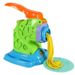Žaislinė makaronų gaminimo mašina su plastilinu ir priedais