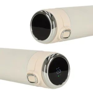 Terminis puodelis gertuvė su snapeliu ir LED temperatūros rodikliu 350 ml, smėlio spalvos
