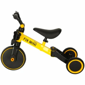 „Trike Fix Mini“ 3 viename vaikiškas balansinis dviratukas-triratukas su pedalais, geltonas